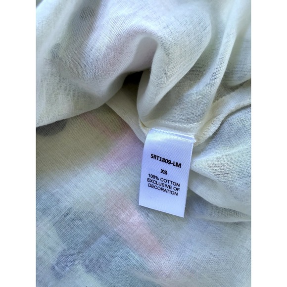 THML Anthro Dress Colorful Geometric Flutter Sleeve Tiered Swing Vacation Sz XS - Picture 6 of 9